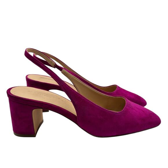 Ann Taylor Women's Magenta Brazilio Camelia Slingback Sandals Size 8M - Picture 2 of 11
